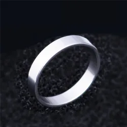 4mm Punk Rock Style Silver Color Ring for Men and Women Personalized Ring Customize Ring Engraved Ring