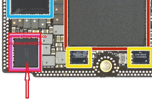 8 ピース/ロットオリジナル iphone XS 最大 XSMAX XR U3300 充電 ic チップ SN2600B1 ロジックボードの修正部分