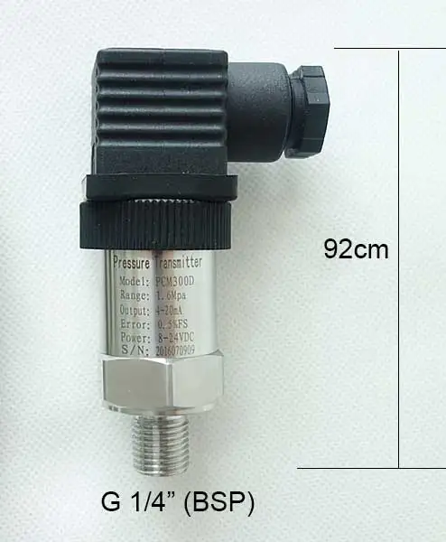 PCM300D Short Silicon Pressure Transmitter Pressure Transducer G1/4 4-20mA output