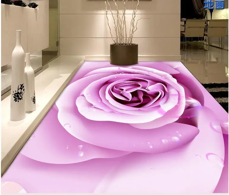 

Photo wallpaper mural floor Custom photo floor wallpaper 3d self-adhesive 3D floor PVC waterproof floor