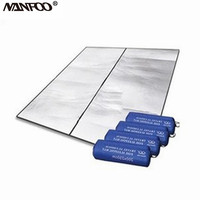 Outdoor 200X200CM Double-Side Aluminum Foil Moistureproof 3-4 Persons Camping Tent Floor Mat Waterproof Picnic Rest Crawling Pad