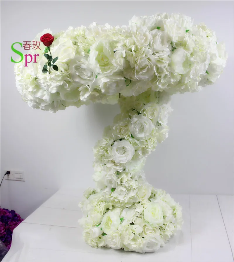 SPR  white Latest Centerpieces Garland Runner With Stand Flower Ball Wedding Table Centerpieces