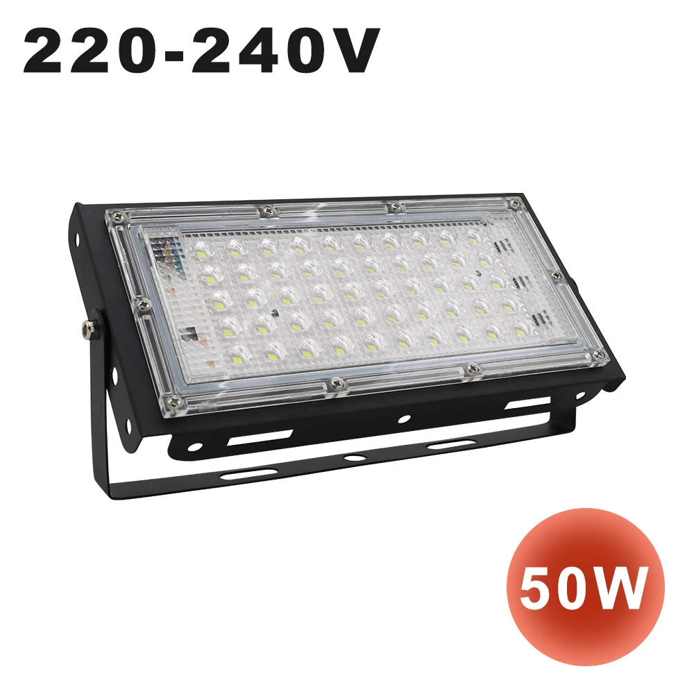 220-240V 50W LED Floodlight Spot Light Ip65 Waterproof LED Spotlight Exterior Wall Lights Garden Lamp Outdoor Flood Light White