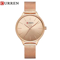 CURREN-Relojes de pulsera de estilo Simple para mujer, reloj de pulsera de cuarzo, regalos para mujer