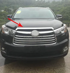 ABS Chrome Front Grille Around Hood Trim For Toyota Highlander 2014-2019 Car Accessories Stickers