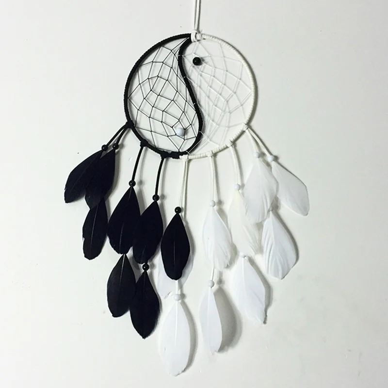 

New fashion jewelry Hot chinese kungfu Tai Chi Dreamcatcher Wind Chimes Indian Style Feather Pendant Dream Catcher Gift