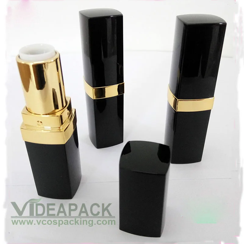 

100pcs Black lipstick tube inner diameter 12.1mm 4g DIY beeswax lip balm tube cosmetic packaging container