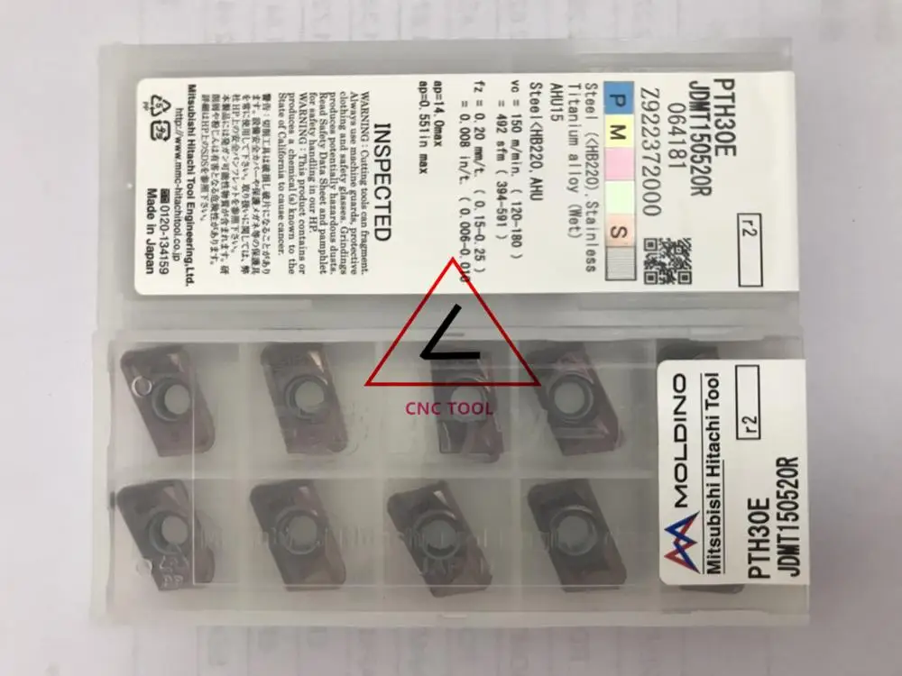 

JDMT150520R PTH30E 10pcs Hitachi high cutting performance CNC indexable inserts