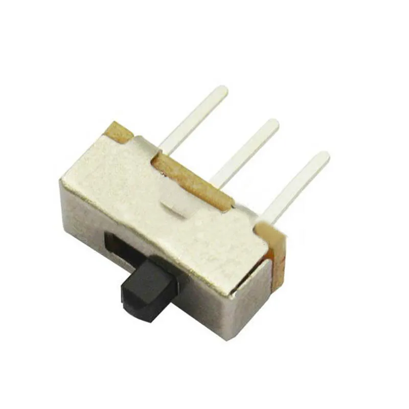 100pcs SS-12D00 1P2T mounting slide switch power supplies switch 5mm handle DC 50V 0.5A