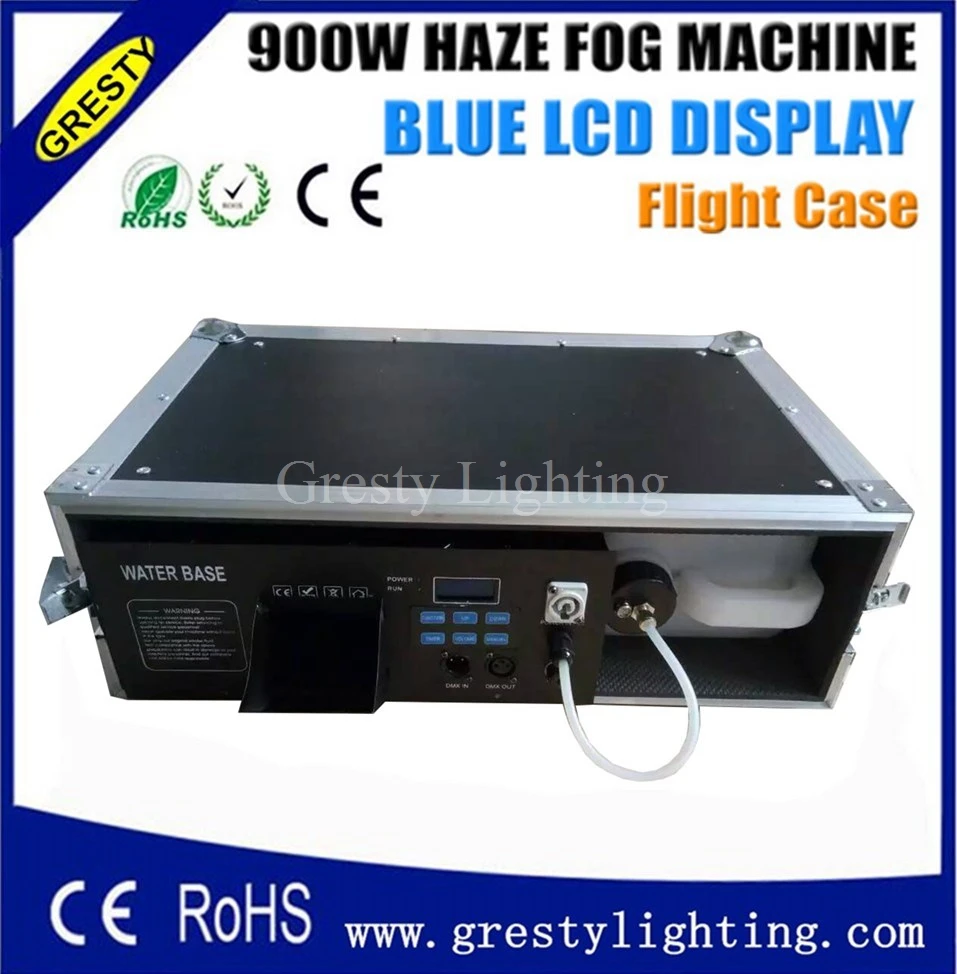 2pcs/lot flight case packing stage light equiment stage light effect hazer machine 900W smoke machine