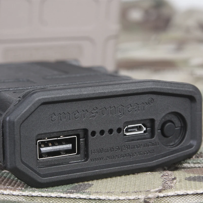 Power Bank Case for Hunting, External Backup Charger Station, Powerbank Box for Emersongear Pmac 20 Magzine 5.56x45 Style, DIY