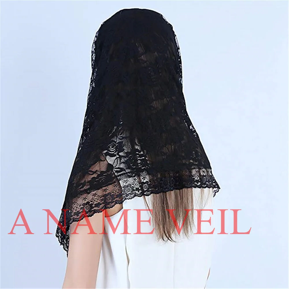 Black Lace Wrap Mantilla Floral Vintage Inspired Lace Bridal Party Wedding Veils Velos de Novia Voile de Mariage Noir Dentelle