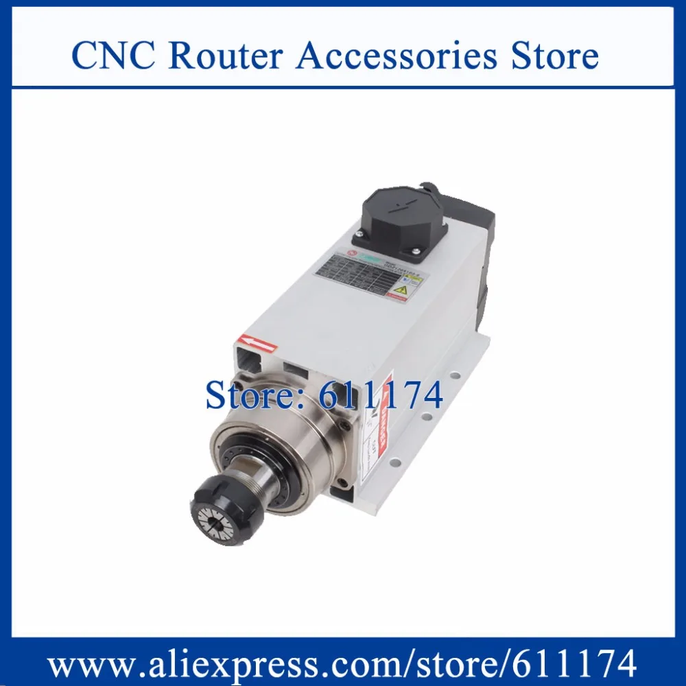 

GDZ120x103-6 ER32 Flange square shape Spindle Motor 18000RPM air cooled with 4pcs ceramic bearing