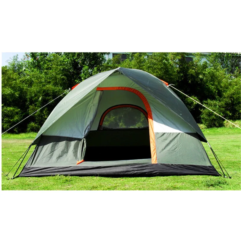 3-4 Person Double Layer Camping Tent Outdoor Family Party Hiking Beach Travel Hiking Tent 200x200x130cm Russian Local Delivery