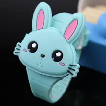 Kids Cartoon Rabbit Watch with Flip Cover #3