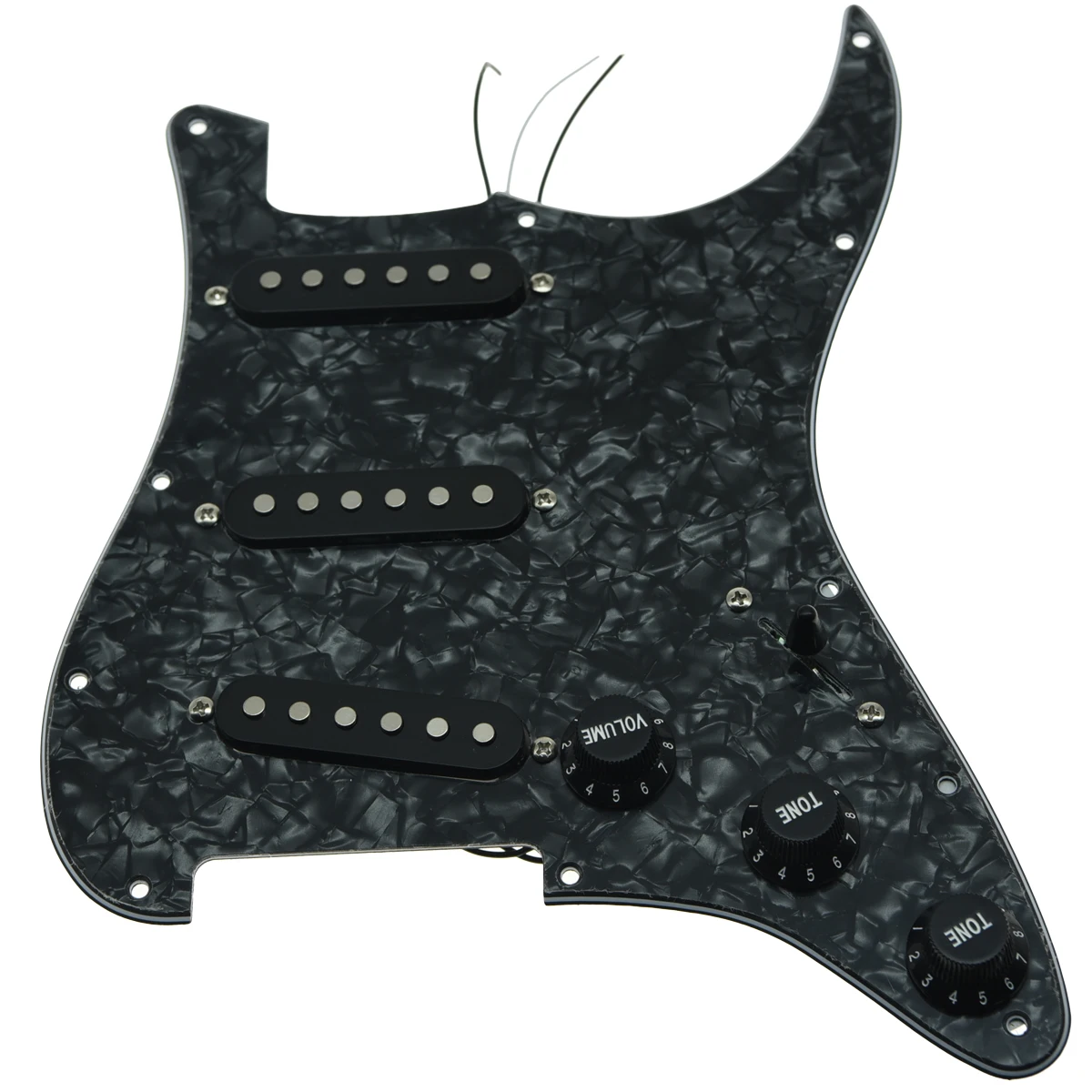 KAISH Various Loaded SSS Pickguard for Strat Prewired ST Pickguard with Pickups for Strat Fits for Fender