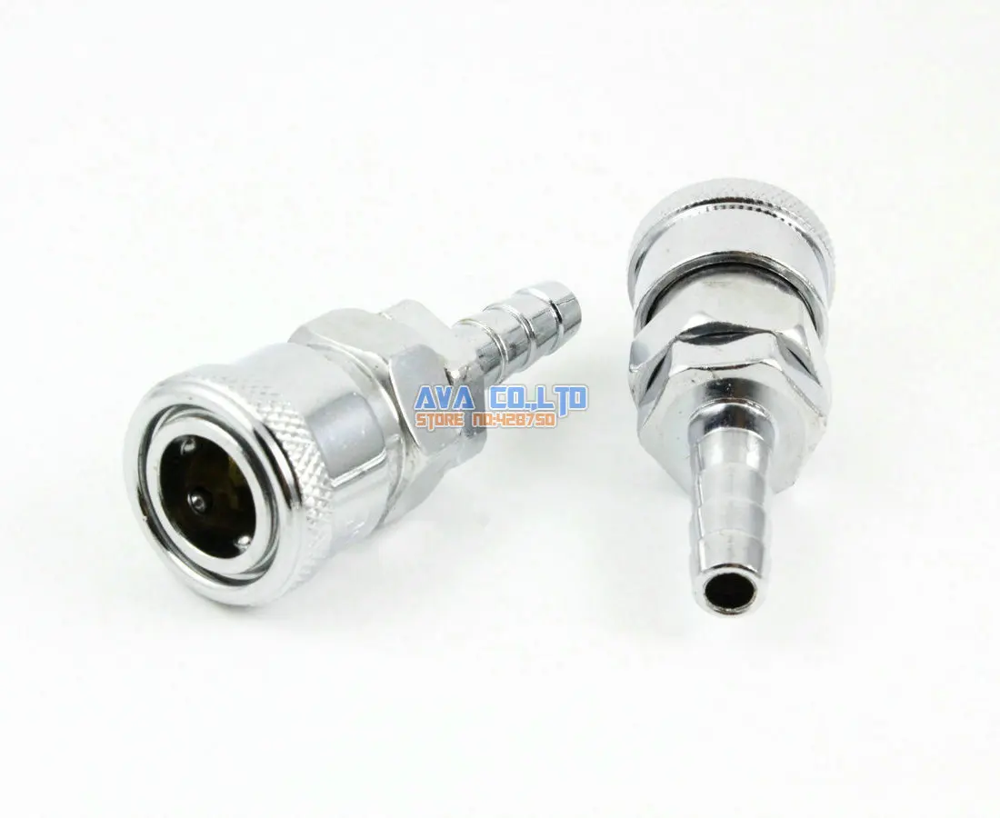 4 Pieces 9mm Barb Pneumatic Air Compressor Hose Quick Coupler Socket Connector