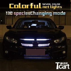 Tcact LED Strip Scan Knight Rider Led Lights With Remote Control RGB Ranger Lights model 54CM For Honda Civic 2016 2017 2018