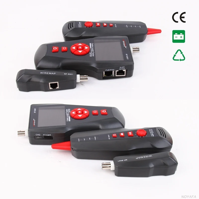 Network Cable Tester Tracer LCD Cable length Tester Break point Tester Telephone Cable Tracker RJ45 POE PING Testing