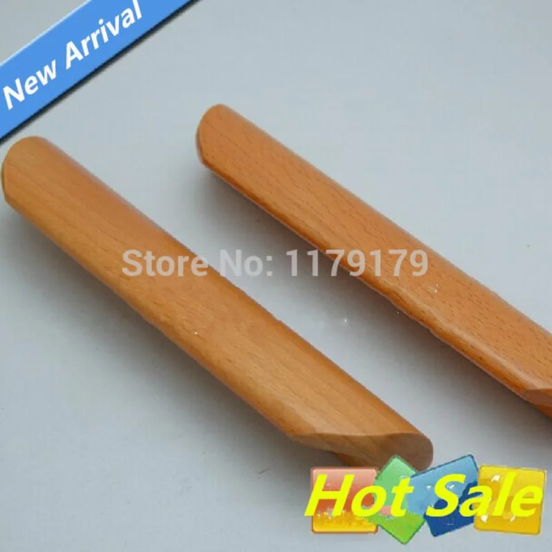 

Free shippinghole space 96mm(3.8")") wood pulls knobs ,wood,clear varnish drawer cabinet cupboard pulls knobs B2121