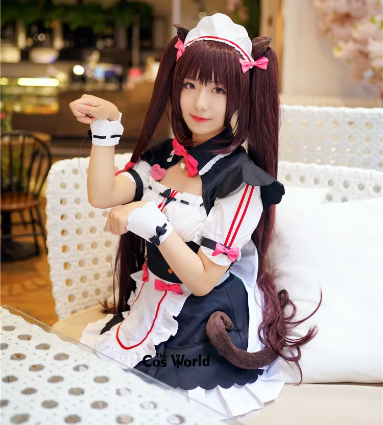 NEKOPARA OVA Chocola Vanilla Maid Apron Dress Uniform Outfit Anime Customize Cosplay Costumes image 5
