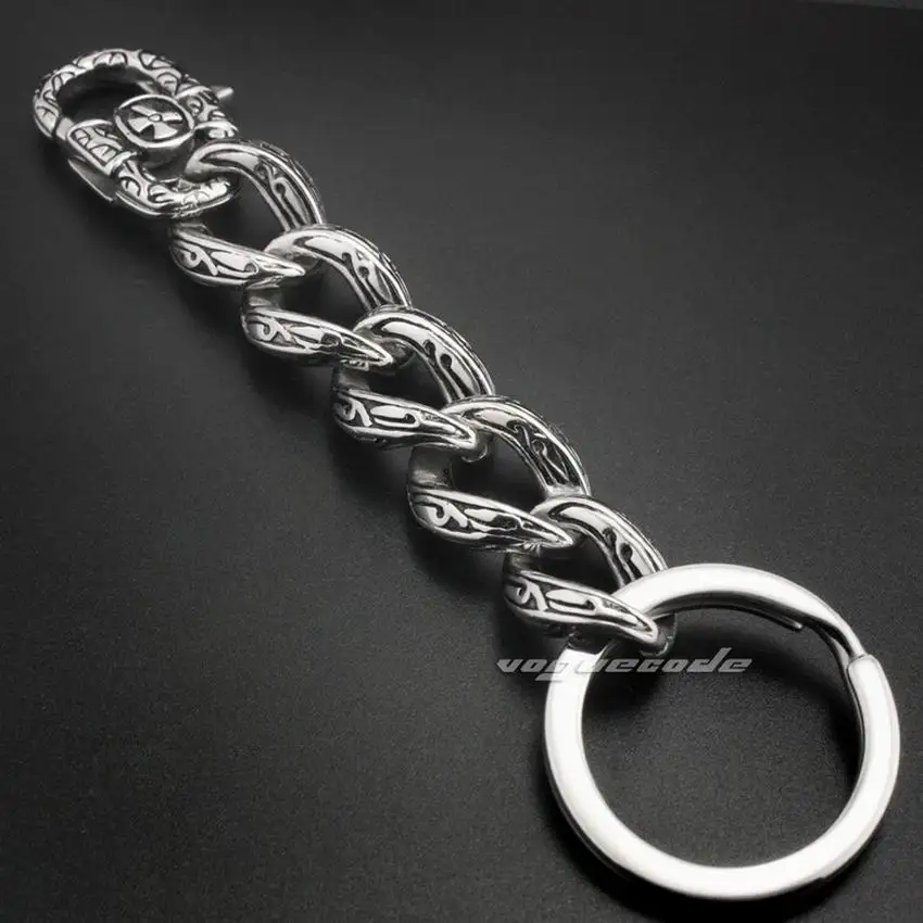 Unique Tribal Tattoo 316L Stainless Steel Mens Biker Rocker Punk Keychain 5C016KC