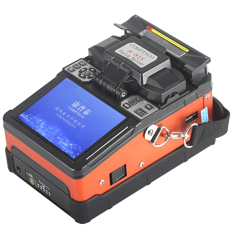 FTTH Fiber Optic Welding Splicing Machine OpticalFiber Fusion Splicer A-81S with 9 Seconds Splicing Time