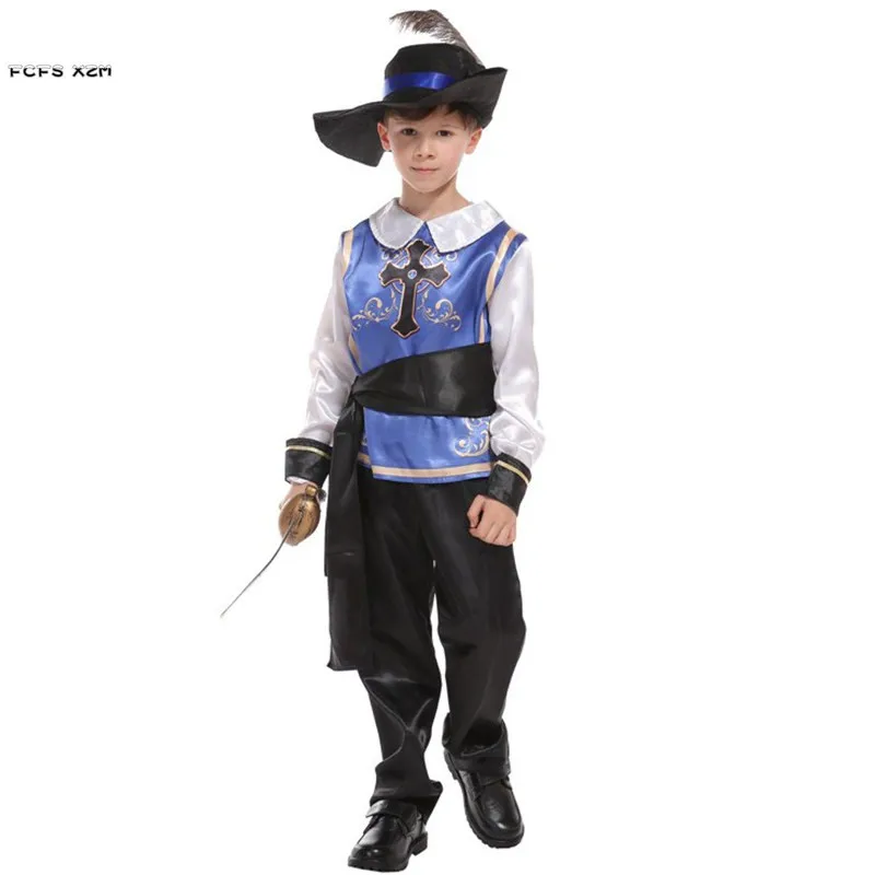 M-XL Jongens de Kruistochten Ridder Cosplay Kinderen Halloween Warrior Kostuum Carnaval Purim Parade Toneelstuk Maskerade Feestjurk