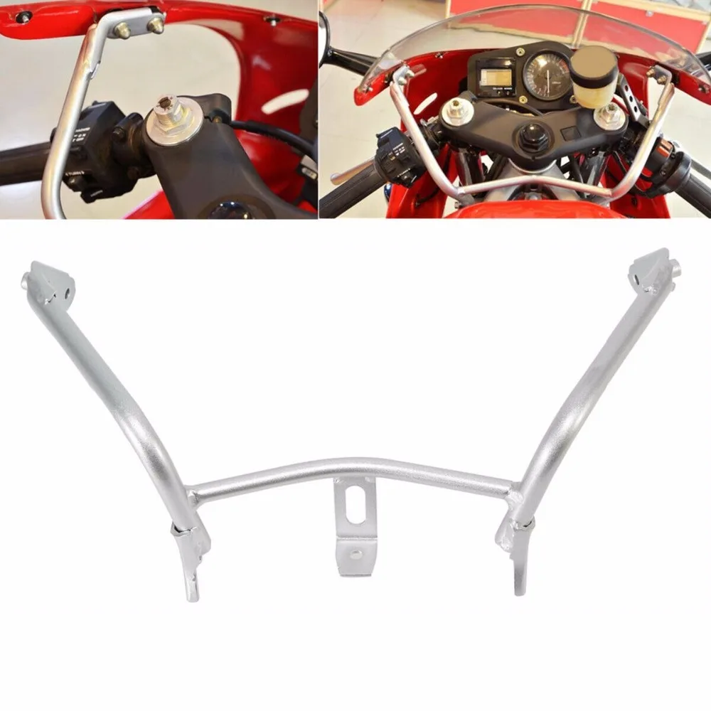 Motorcycle Painted Silver Windshield Brace Stay Fit For Honda NSR250 R 1990-1993