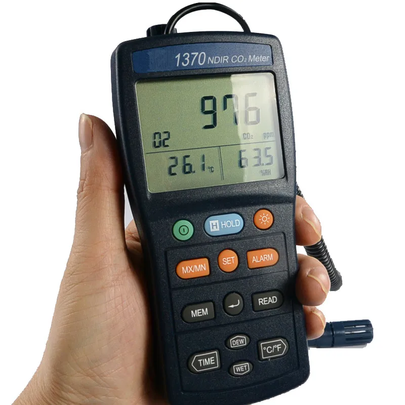 Hot Sale Handheld Portable Digital High Quality CO2 Meter Analyzer TES-1370 0-6000ppm Carbon Dioxide Gas Tester Detector