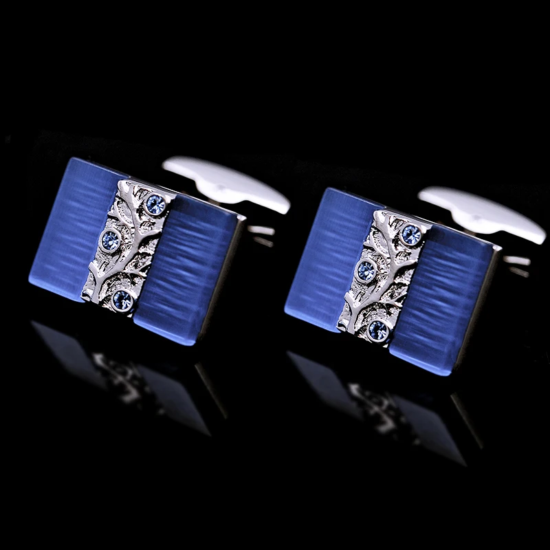 KFLK Jewelry shirt cufflinks for mens designer Brand Blue Cuff link male wedding luxury Button male High Quality guests