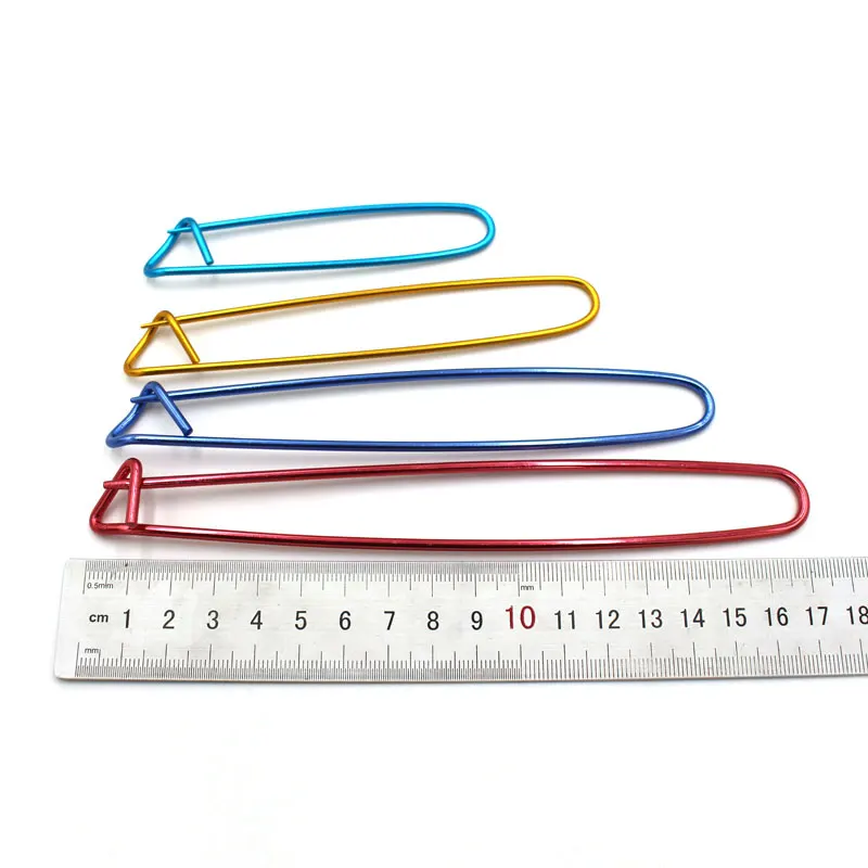 5 pieces 4size Aluminum Knitting Crochet Locking Stitch  holders Needle Clip Markers Holder Sewing Accessories Weaving tools