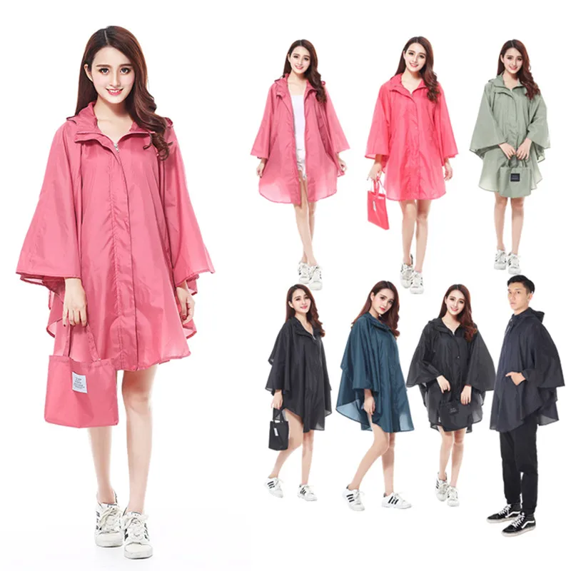 FreeSmily aincoat women cute trench coat female waterproof free breathing rain coat ponchos long travel  Cycle RAINWEAR