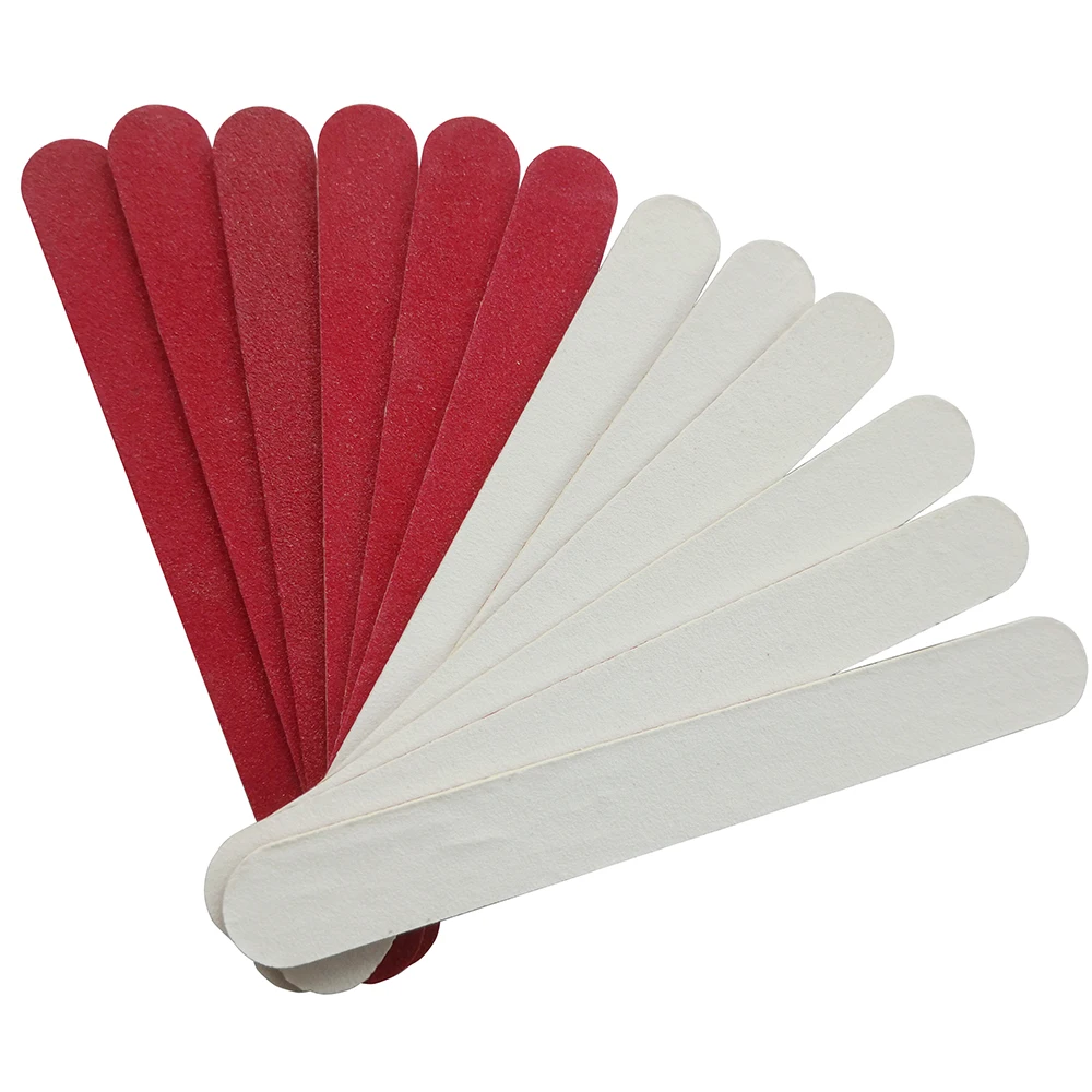 500 pcs red wooden  nail file 180/240  wood emery board  nail file  manicure tool disposable nail file