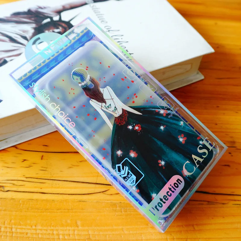 

200Pcs/Lot Creative Design Mobile Phone Shell Case PVC Packaging Box for 7 7plus for Samsung Model Case with Inner Tray