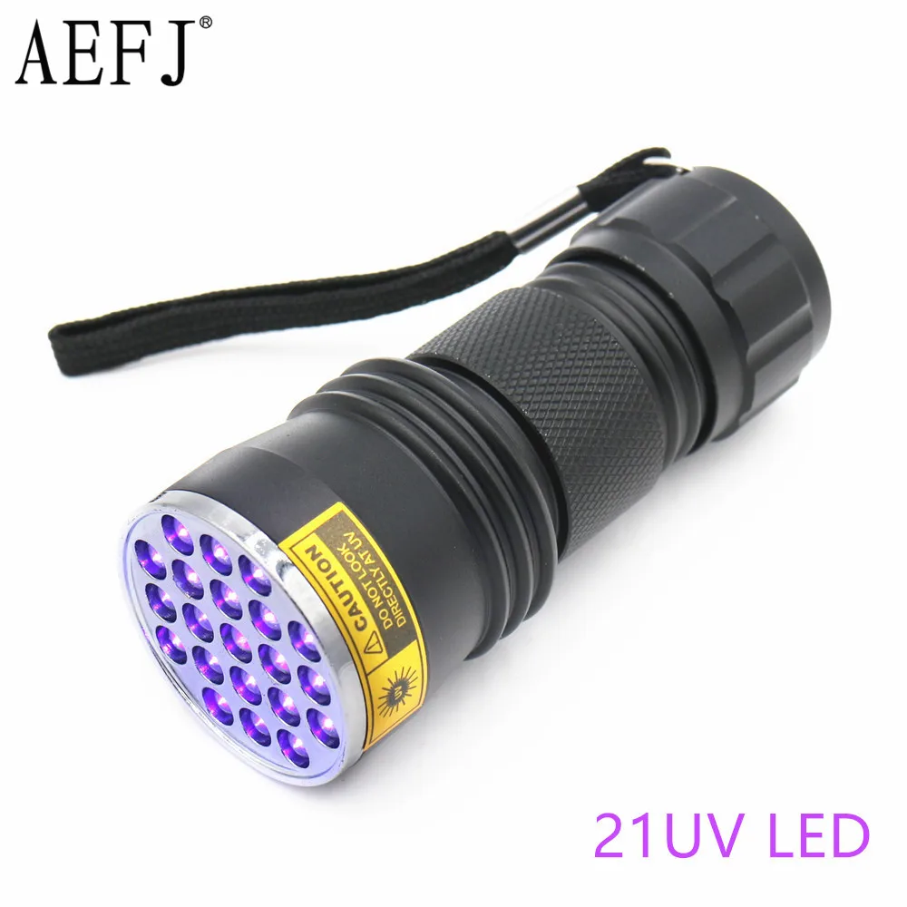 Linterna UV LED, lámpara de luz, 21LED, 12LED, 395-400nm
