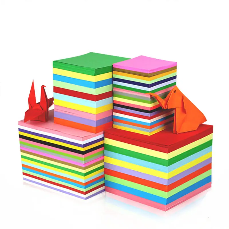 100Pcs/Pack Origami Paper Kid DIY Handmade Double Sided Coloured Folded Craft Paper Scrapbooking Decoration Art Crafts Material