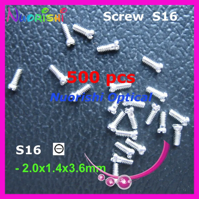 

S16 2.0X1.4X3.6mm 500pcs Sunglass Eyewear Eyegalss Glasses Spectacle Repairing Mini Screws Head in - or + Type Free Shipping