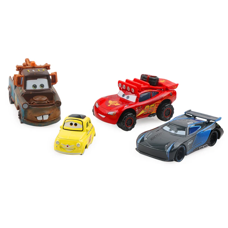 Disney Pixar Cars 2 3 Lightning Mcqueen Mater Jackson Storm Ramirez 1:55 Diecast Metaal Legering Model Auto Kerst Kinderen Speelgoed geschenken