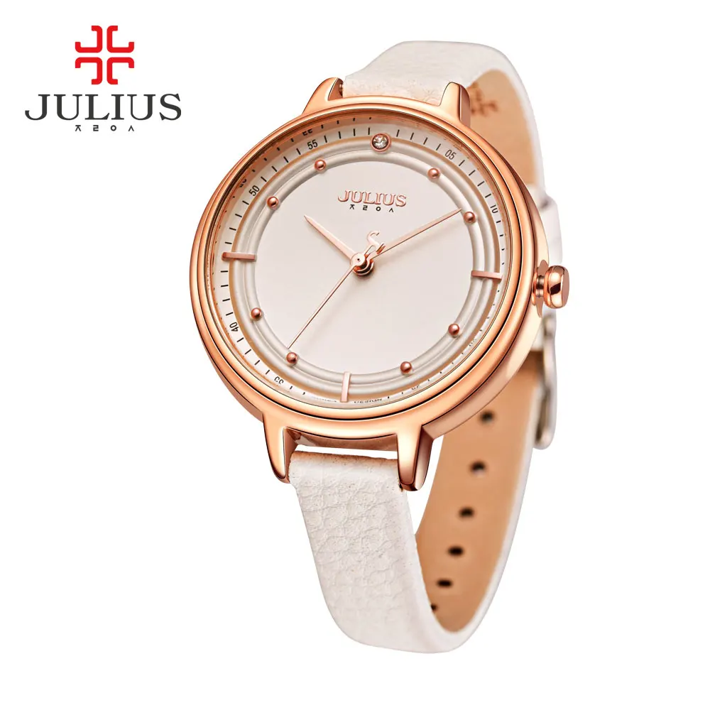 JULIUS JA-905 2019 New Luxury Rose Gold Lady Watch For Woman Girls Gift Gold Silver Whatch Relogio Feminino Dourado Marca Famosa