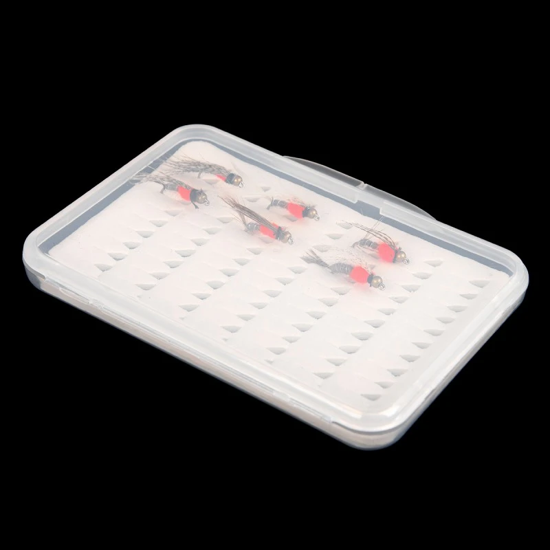 Transparent Ultra-Thin Fly Fishing Flies Box 77/104/168 Grids Portable Flying Fishhook Case Fishing Lure Tackle Boxes waterproof