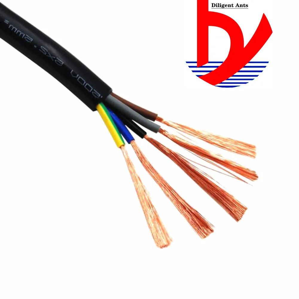 24 AWG 0.2MM2 RVV 2/3/4/5/6/7/8/10/12/14/16/18 Cores Pins Copper Wire Conductor Electric RVV Cable Black