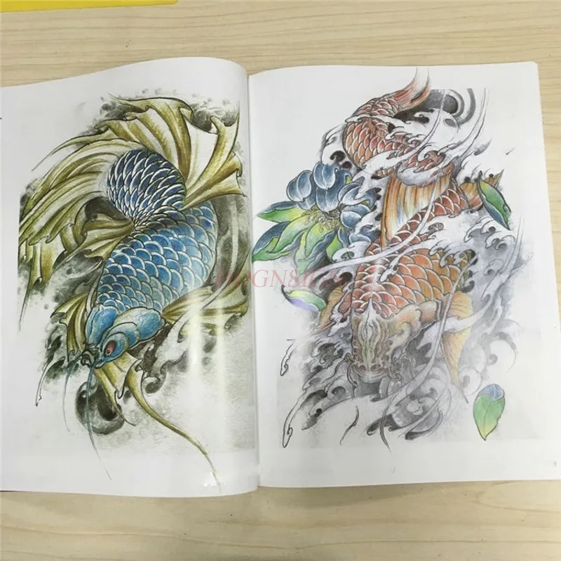 Tatoo Books Chinese Totem Tattoo Book Manuscript Pattern Atlas Album Practical Small Drawing Material Equipment Supplies Sale