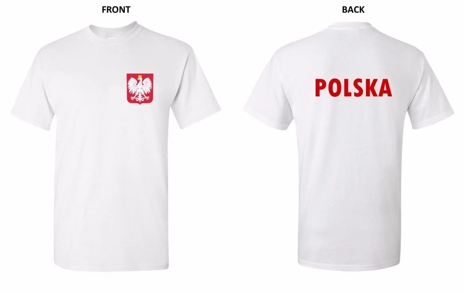 Top Quality T Shirts Men O Neck Poland Eagle T-shirt Polish Pride Polska Footballer Team Print Tee Shirts