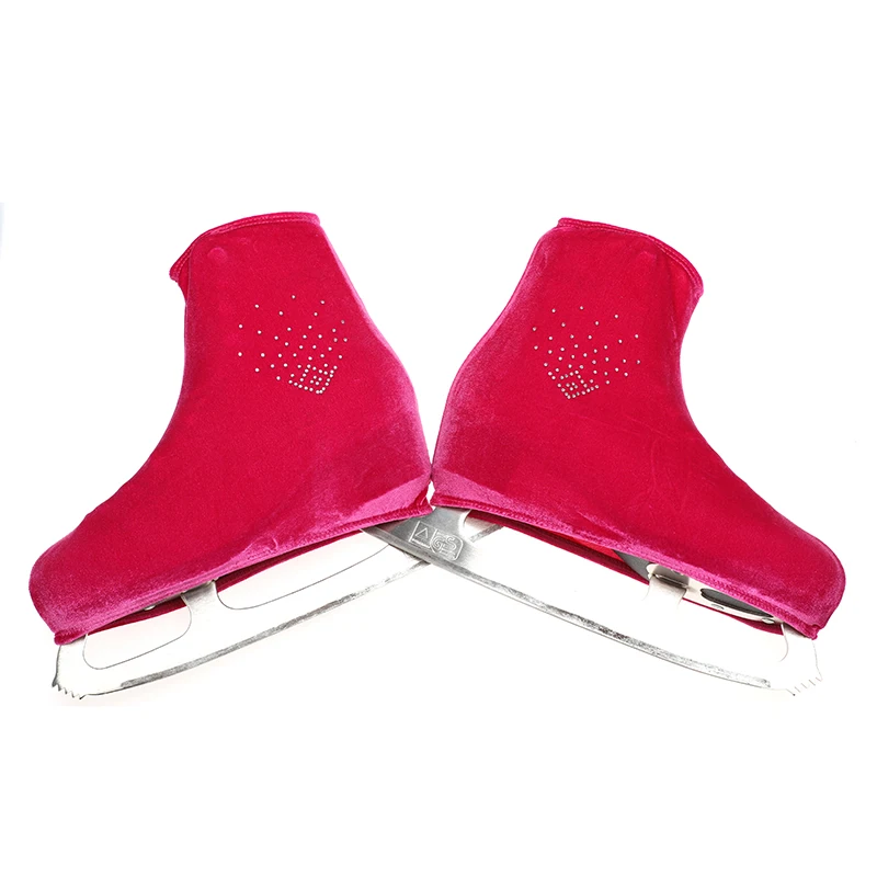 Nasinaya Children's Shoe Covers Velvet Figure Skating Competition Adult Protective Roller Accessories Shiny Rhinestone