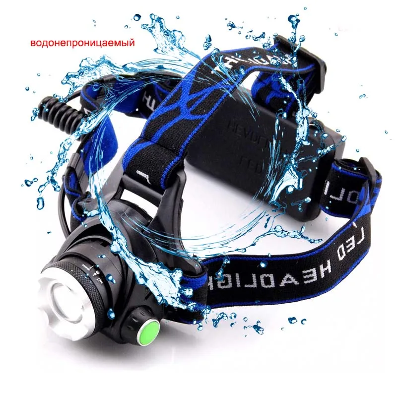 Rechargeable 1500LM Zoom Head Lamp torch LED Headlamp + 18650 Battery Headlight Flashlight Lantern night fishing lampe frontale