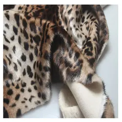 high grade leopard point rabbit fur fabric for patchwork,velvet imitation pelliccia faux fur fabric