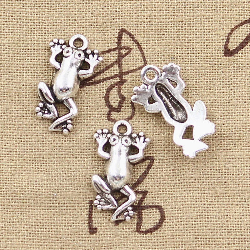 15pcs Charms Frog 21x12mm Antique Making Pendant fit,Vintage Tibetan Bronze Silver color,DIY Handmade Jewelry