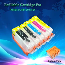 INKT MANIER PGI-5 CLI-8 afgestoken hervulbare cartridges voor PIXMA IP4200 IP4300 IP4500 IP5200 IP5200R ip5300 mp500 mp510 mp530 mp600