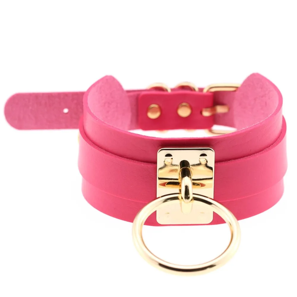 2021 Sexy Leather Choker Necklace Women Harajuku Kawaii Gold Color Metal Fashion Turkish Jewelry Punk Gothic Necklace For Girls